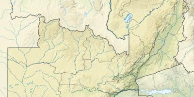 Mapa Zambia rieka 