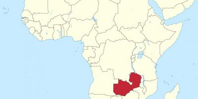 Mapu afriky ukazuje Zambia